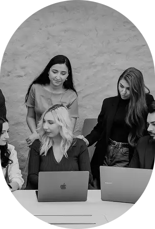 Team collaborating on European funds projects